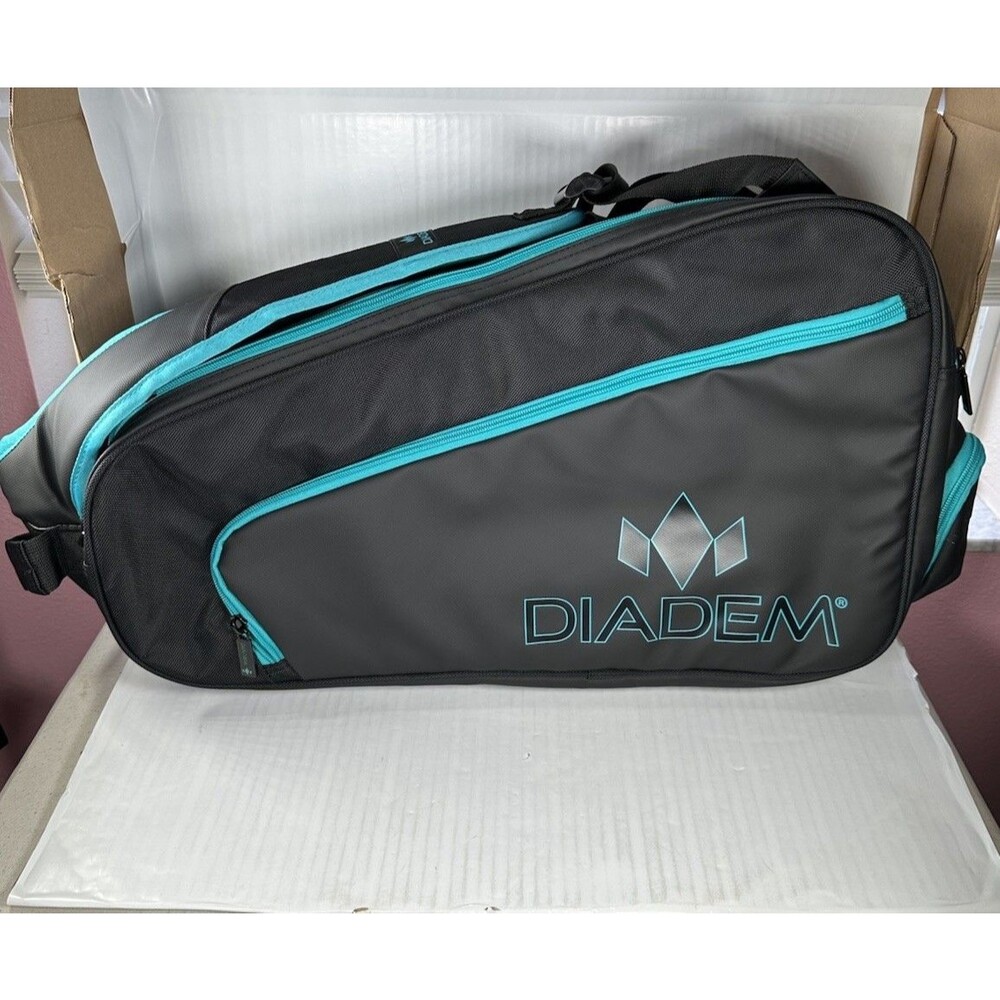 Diadem Tour v3 Series Pickleball Paddle Bag Black / Teal BRAND NEW